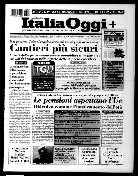 Italia oggi : quotidiano di economia finanza e politica